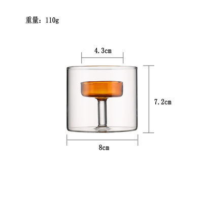 Home Decor Europese glazen pot Kaarshouder Helder bekertje Luxe stijl Elegante romantische logo