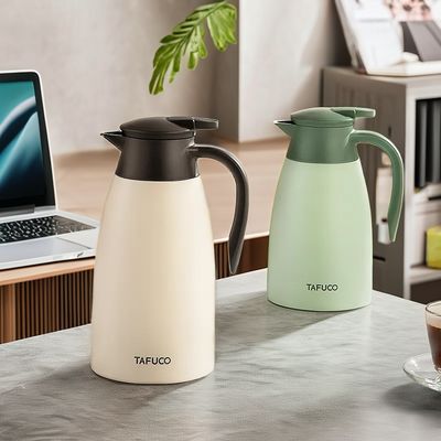 Gepersonaliseerde roestvrij staal vacuüm geïsoleerde warmwatertank draagbare koffiepot voor volwassenen