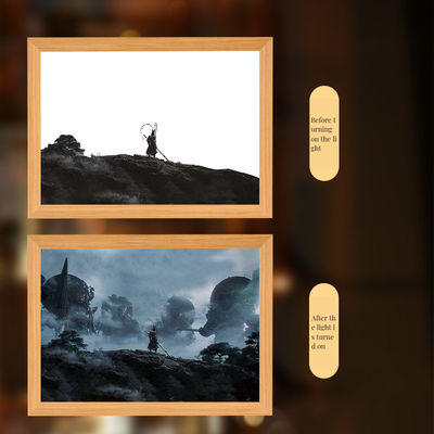 Studio en slaapkamer inspirerende nachtlicht met houten frame van Journey to the West