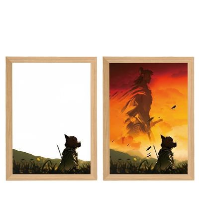 Fotoframe Zwart mythe Houten raam Nachtlamp Apenkoning Ontwerp voor studie en slaapkamer