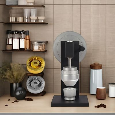Witte Aluminium Staal Burr Handmatige Koffiemolen voor Thuis kfj127