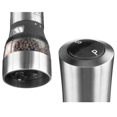 Elektrische zout- en pepersmelder van roestvrij staal