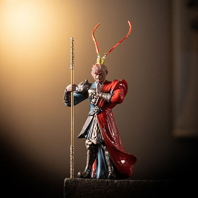 Keramische Sun Wukong wierookhouder LED licht zwart mythische brander voor huisversiering