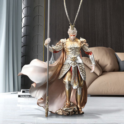 Vaste glasvezel Wukong vs. Boeddha Desktop Figuur Contemporary Design voor kantoordecor
