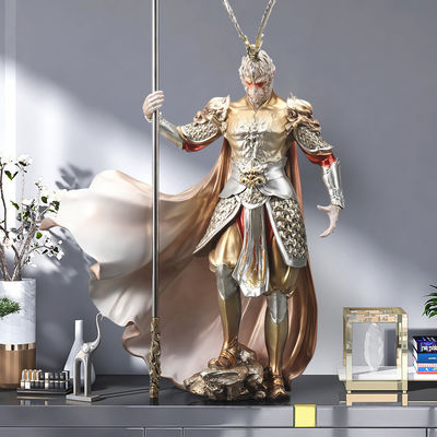 Vaste glasvezel Wukong vs. Boeddha Desktop Figuur Contemporary Design voor kantoordecor