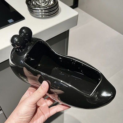 Gestookte eetgerei met handgeschilderde keramische slakkenbak van keuken accessoires