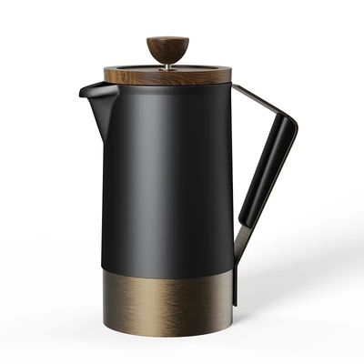 Gepersonaliseerd logo Keramische Franse pers Draagbare roestvrijstalen filter Koffieteemaker