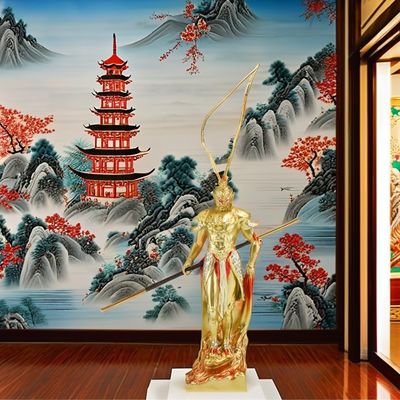 Ornamenten Reis naar het Westen 3D Hars Figuur Metal OEM Monkey King Character Collection