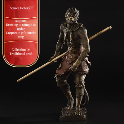 Metal Black Wukong Statue Een aangepaste 3D-bureaubladornament voor huisversiering en cadeautjes