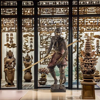 Persoonlijke 3D koperen standbeeld-contemporary design Wukong voor verjaardag desktop display