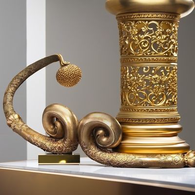 Metalen drie stukken gouden hoop ring badge ambachtelijke set de ultieme ornamenten essentiële set