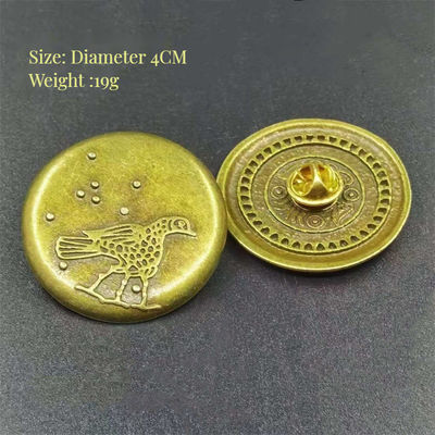 Exclusief Black Myth Monkey King Gold Hoop Ring Badge Set Full Metal Item