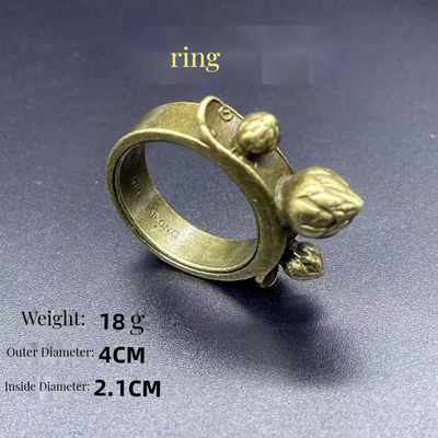 Exclusief Black Myth Monkey King Gold Hoop Ring Badge Set Full Metal Item