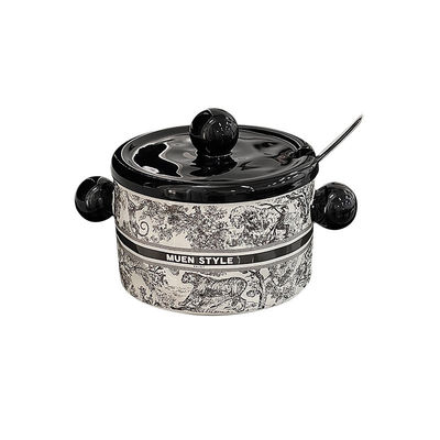 Jungle Style Microwaveable Spijtigheidsopslag met keramische strainer Amphora Lard Jar