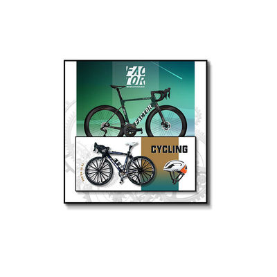 Home Office Hotel Decoratie Moderne Retro Fiets Hangende Muurkunst met Kristal Muur