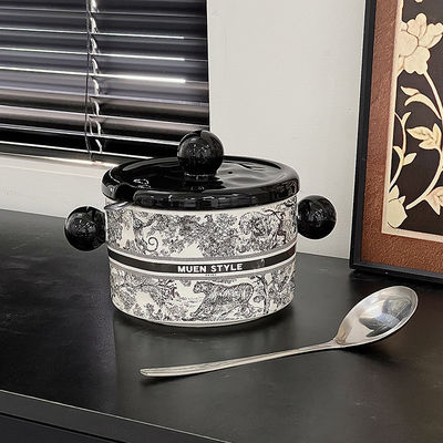 Rotunditeit Nordic Luxury Ceramic Oordopset met microwave-functie voor zakelijk cadeautekst Printtechniek