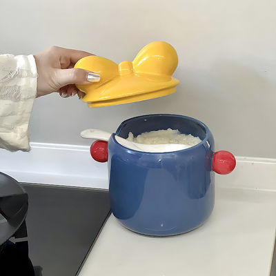 Rotunditeit Ceramic Piggy Bank Nordic Style Keukenorganisator voor Specerijen