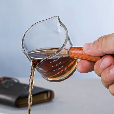 100 ml doorzichtige borosilicaat glas meetbeker met deksel minimalistisch ontwerp