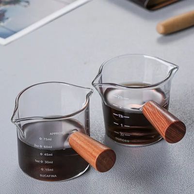 100 ml doorzichtige borosilicaat glas meetbeker met deksel minimalistisch ontwerp