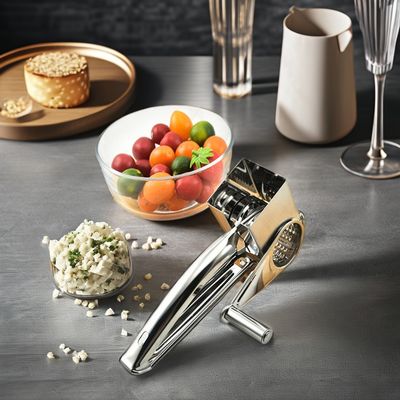 Huis Keuken Kaasgrater met verwisselbare trommels Roestvrij staal Handheld Slicer