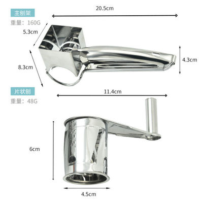 Verwisselbare trommel roestvrijstalen handgrater voor de keukenvoeding