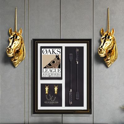 Persoonlijke grootte Driedimensionale ruitermuurkunst voor woonkamer ingang Retro ontwerp