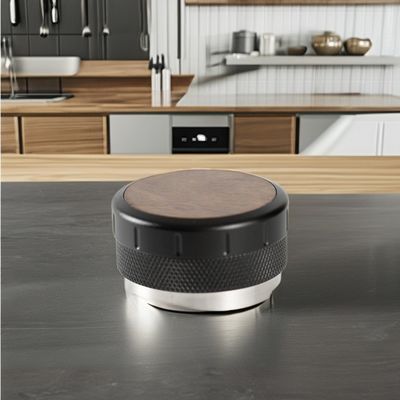 Verstelbare hoogte Espresso Tamper Walnoot hout en aluminium basis voor perfecte tampering