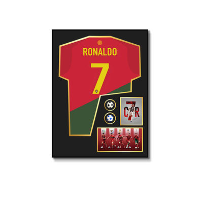 Rectangle Wall Art 3D Ronaldo Football Jersey Foto frame voor woonkamer en bed