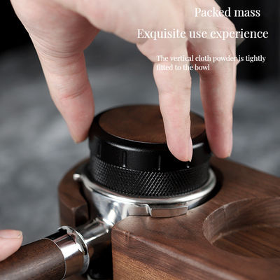 Home Koffie Verstelbare hoogte Espresso Tampers met walnoothout en roestvrij staal basis