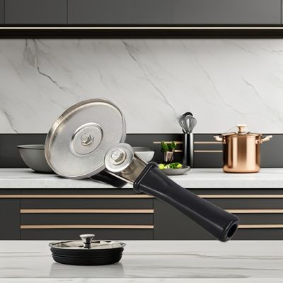 Supermarkten' Go-To Bamboe Handheld Can Sealer met Tinplate Deksel Drukvermogen