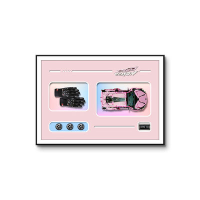 Eind Modern Design Glas Crystal Sportwagen Achtergrond Muurkunst voor E-Commerce Hanging