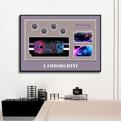 Persoonlijke kleuren muurhangende kunst bouwstenen 4S autodealer 3D muurschilderingen
