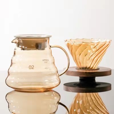 600 ml Nordic Draagbare Overgieten Koffieserver Drip Set met hittebestendige glazen pot