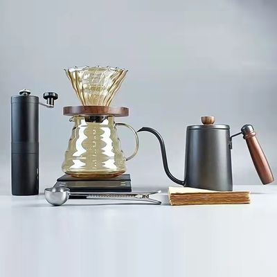 600 ml Nordic Draagbare Overgieten Koffieserver Drip Set met hittebestendige glazen pot