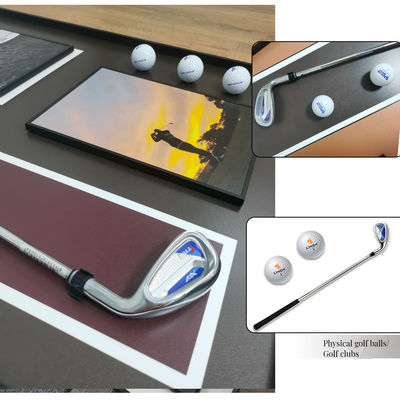 Verjaardagsfeest Modern kristalglas Golf Decoratieve schilderkunst Muurschildering voor club