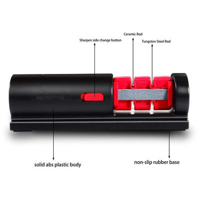 Zwarte 4-in-1 multifunctionele keramische diamantmes slijpmachine voor duurzame keukengereedschappen