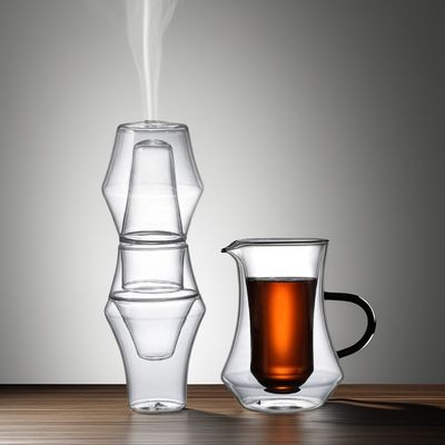 Design High Borosilicate Glass Coffee Pot Vervaardigd roestvrij staal Hand Brew