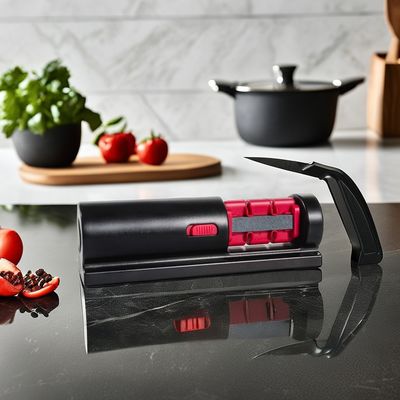 Duurzaam keukengereedschap 4-in-1 Handmatig Steel Knife Sharpener Keramische Diamant Whetstone