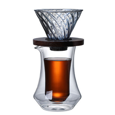 Design High Borosilicate Glass Coffee Pot Vervaardigd roestvrij staal Hand Brew