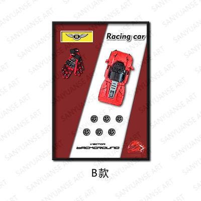 Gepersonaliseerd elektrisch kleurontwerp voor moderne 3D blokmuurverf in woonkamer