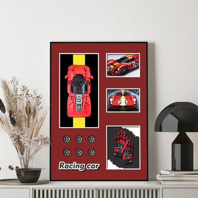 Persoonlijke grootte Moderne 3D blok auto wandschilderkunst voor ophangen in restaurant of beddekor