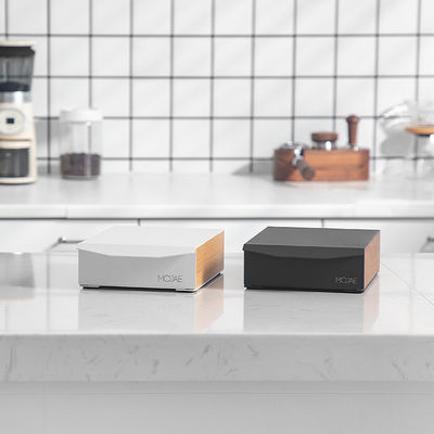 Wit modern design Espresso Coffee Knock Box Houten frame Metalen aluminium