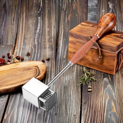 36-blad roestvrijstalen vleesverzachter Keukengereedschap voor biefstuk en BBQ Metalen hamer