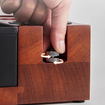 Restauranten Koffiegereedschap Multifunktioneel Houten Klopdoos met roestvrij staal Stand 58mm