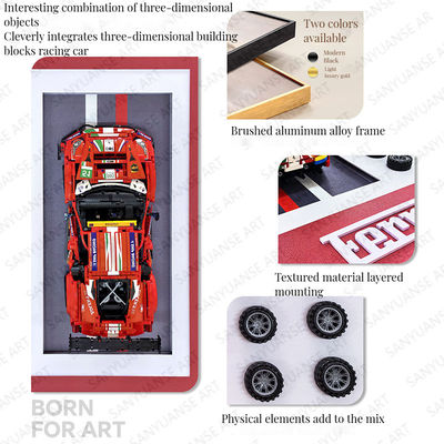 Prachtige huismodellen Custom Size Sportwagen Muur Display Frame in postmoderne stijl