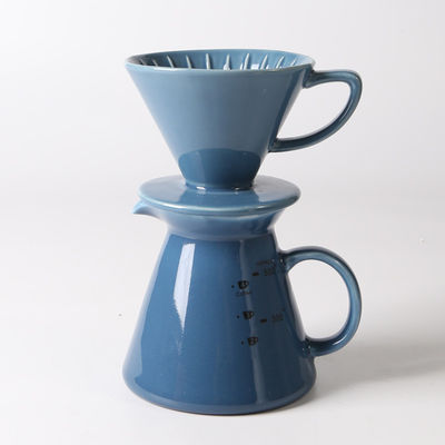 Unieke ontwerp stijl koffie thee gereedschap blauw en wit keramisch giet over koffie drupper