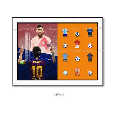 Hoogoplossend drukwerk Modern Messi 3D voetbal decoratief muurhanger voor woonkamer decor
