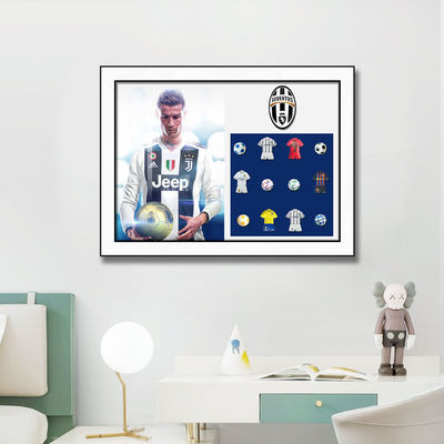 Moderne voetbalmuurkunst Elektrische bouwstenen hangend formaat voor woonkamer decor