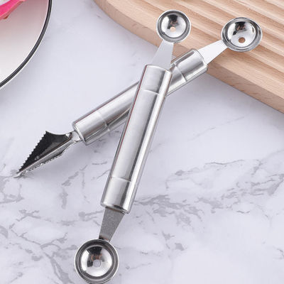 Huis Keuken Dubbele ballepel Fruit Sculpting Knife voor watermeloen en meloen scooping
