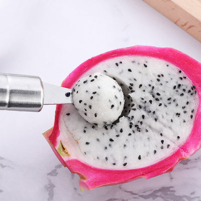 Roestvrij staal dubbelbal watermeloensnijmesser voor groente- en fruitversiering